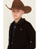 Image #2 - Cody James Boys' Memphis Solid Rancher Jacket, Black, hi-res