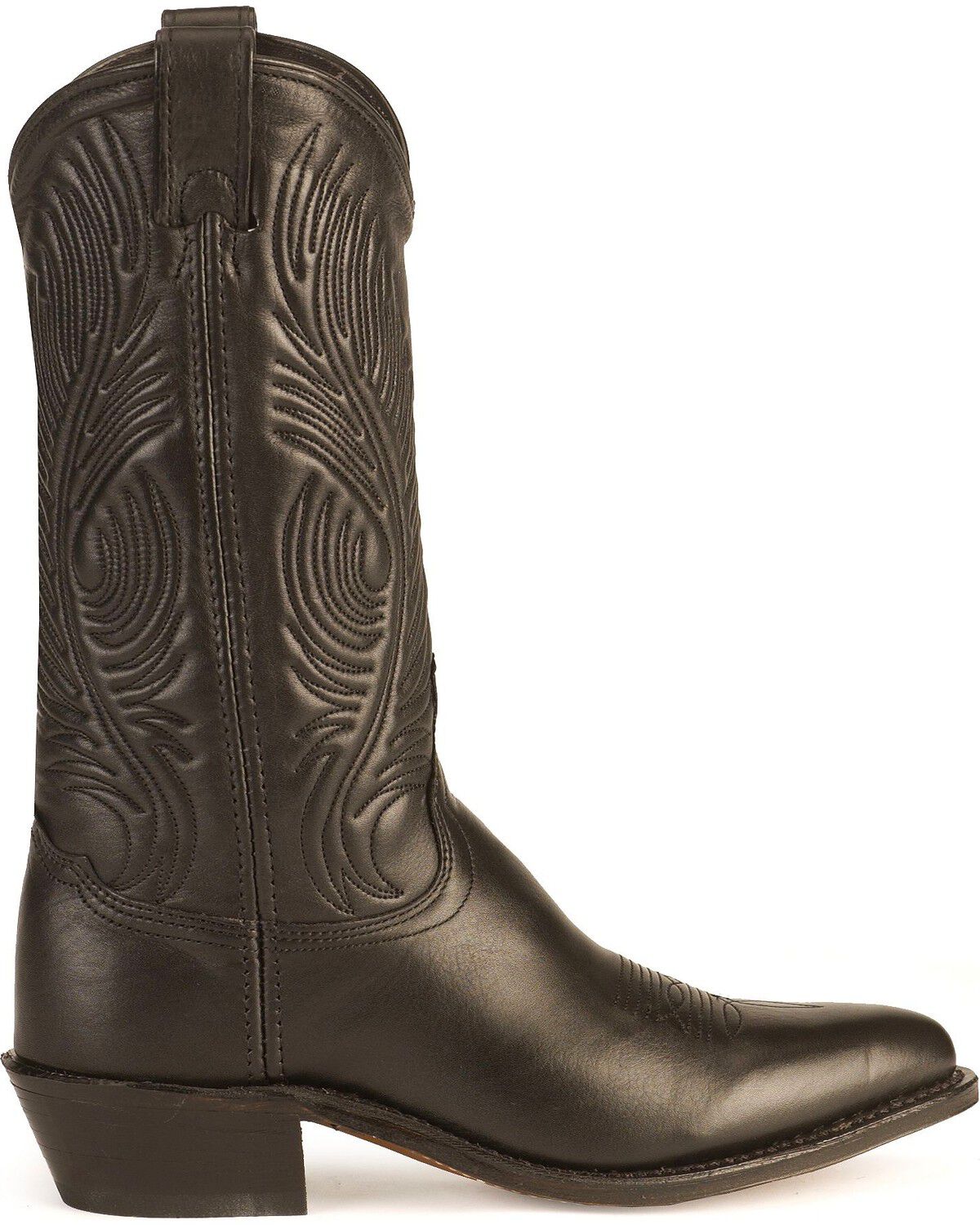 Image #2 - Abilene Women's Cowhide Western Boots - Round Toe, Black, hi-res