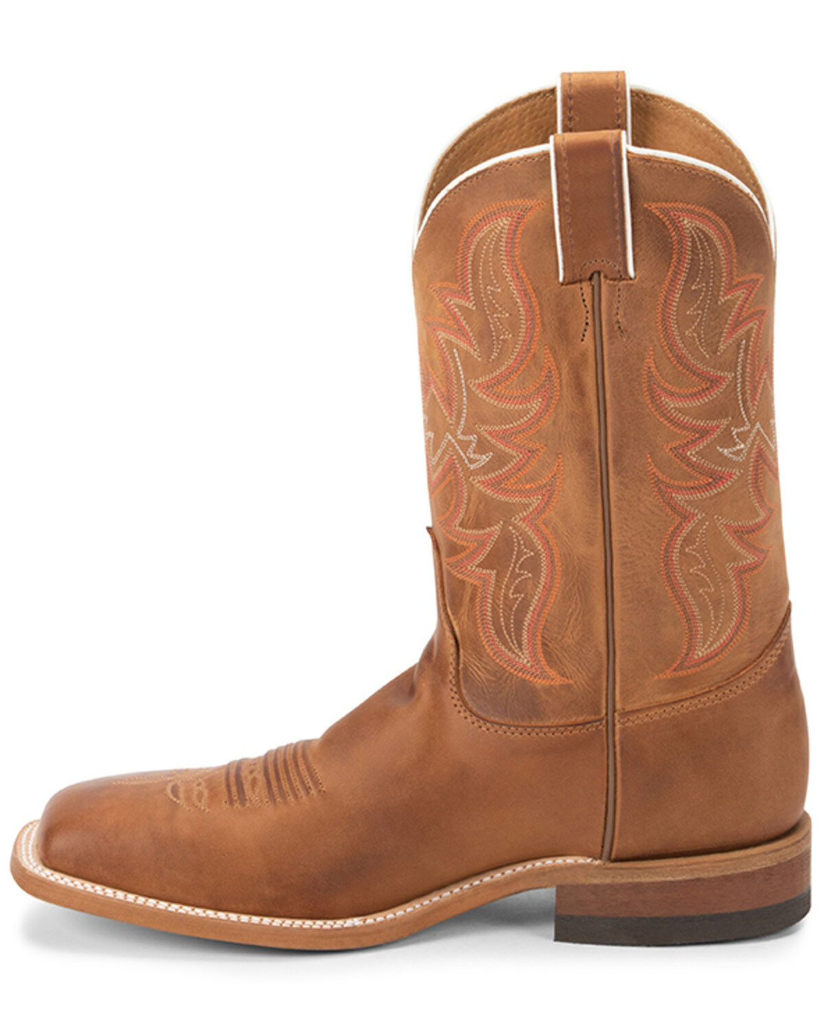 Image #4 - Justin Men's Bent Rail Square Toe Western Boots, Brown, hi-res