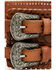 Image #4 - Shyanne Women's Tooled Floral Double Buckle Wide Waist Belt , Brown, hi-res