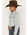 Image #2 - Cody James Boys' Flying Cloud Long Sleeve Plaid Snap Shirt, White, hi-res