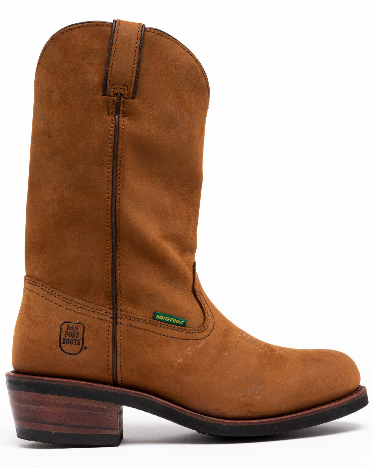 Image #3 - Dan Post Men's Albuquerque Waterproof Western Work Boots - Soft Toe, Distressed, hi-res