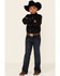 Image #2 - Cinch  Boys' Long Sleeve Shirt, Black, hi-res