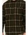 Image #3 - Lucky Brand Workwear Men's Hometown Plaid Print Long Sleeve Button-Down Flannel Shirt, Olive, hi-res