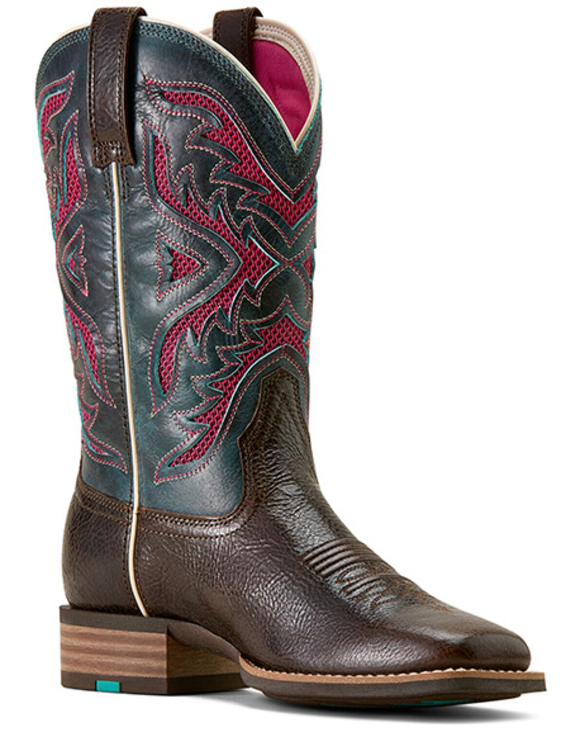 Image #1 - Ariat Women's San Angelo VentTEK 360 Performance Western Boots - Broad Square Toe, Chocolate, hi-res