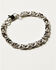 Image #3 - M & F Western Men's Silver Strike Chain Link Bracelet, Silver, hi-res