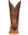 Image #4 - Durango Men's Wheat Brown Exotic Full-Quill Ostrich Western Boots - Square Toe, Brown, hi-res