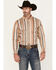 Image #1 - RANK 45&reg; Men's Durango Southwestern Striped Print Long Sleeve Button-Down Stretch Western Shirt, Tan, hi-res