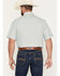 Image #4 - Ely Walker Men's Chambray Solid Short Sleeve Pearl Snap Western Shirt, Aqua, hi-res