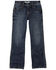 Image #1 - Wrangler Little Boys' Layton Dark Wash Slim Bootcut Jeans, Dark Wash, hi-res