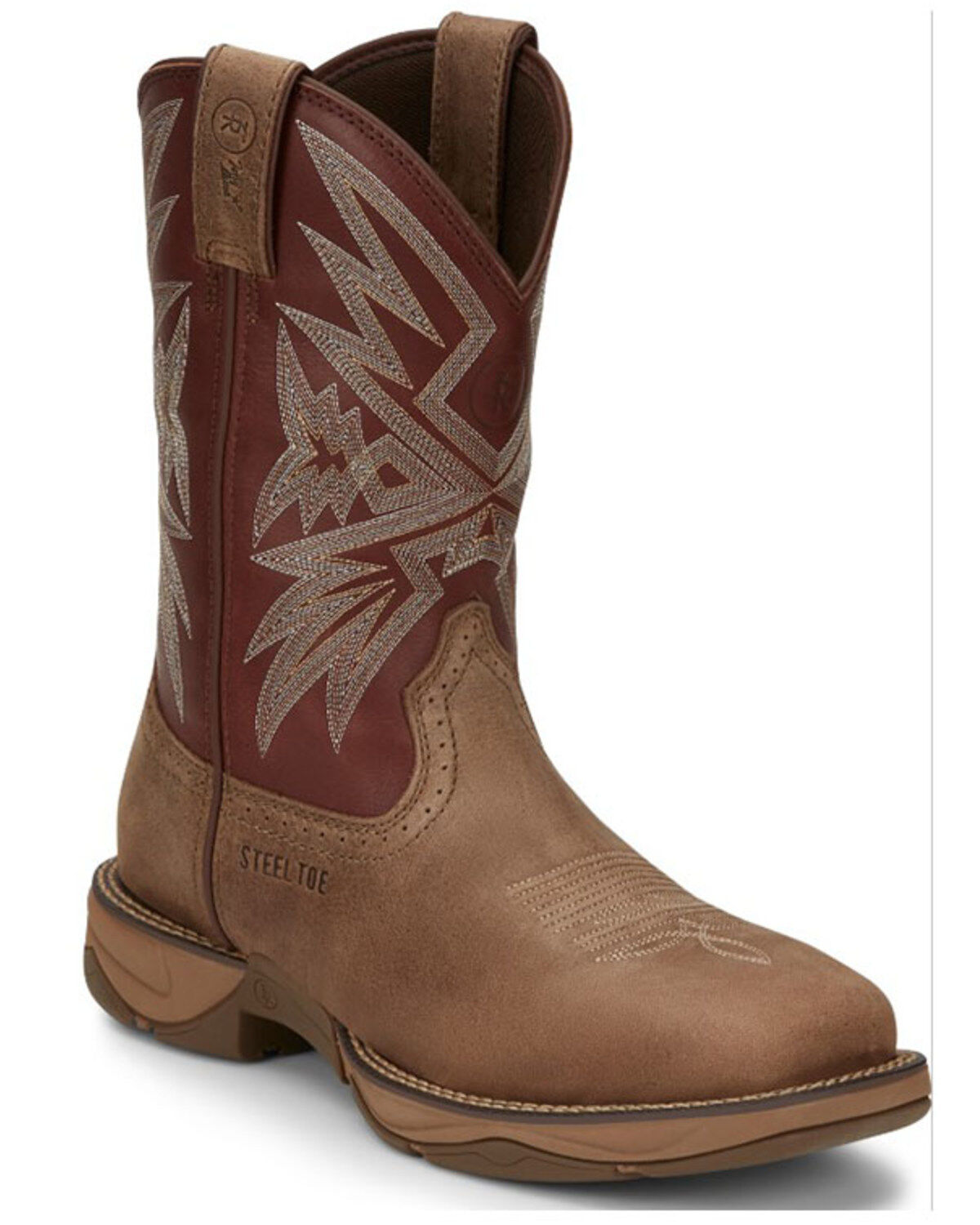 Image #1 - Tony Lama Men's 11" Bartlett Pull-On Work Boots - Steel Toe, Brown, hi-res
