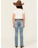 Image #3 - Shyanne Girls' Medium Wash Diamond Pocket Bootcut Stretch Denim Jeans, Light Wash, hi-res