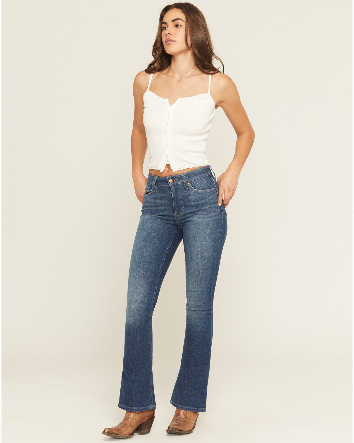 Image #1 - Idyllwind Women's Legend High Rise Bootcut Stretch Denim Jeans, Dark Wash, hi-res