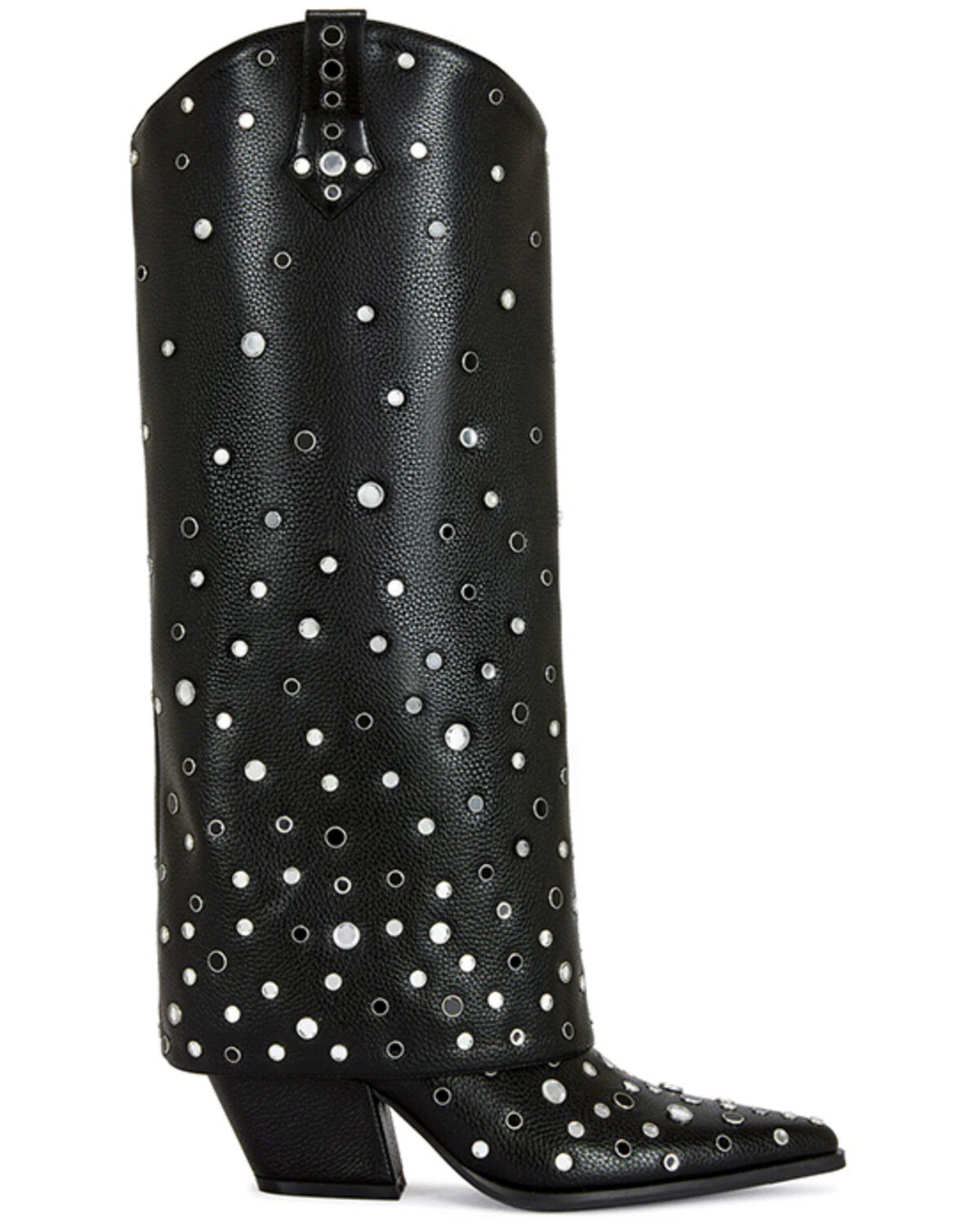 Image #2 - Azalea Wang Women's Madlock Embellished Tall Western Boots - Round Toe, Black, hi-res