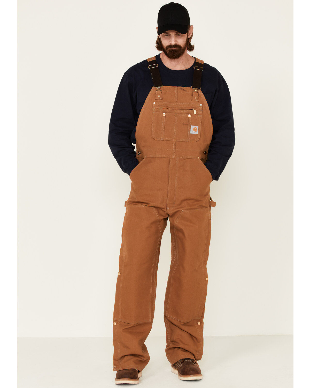 Image #1 - Carhartt Zip-to-Thigh Work Overalls, Carhartt Brown, hi-res