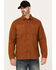 Image #1 - Lucky Brand Workwear Men's Solid Slub Canvas Long Sleeve Button-Down Work Shirt, Brown, hi-res