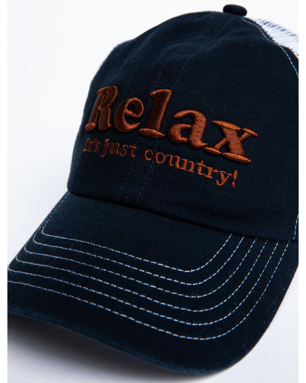 Image #6 - Shyanne Women's Relax It's Just Country Mesh Ball Cap, Blue, hi-res