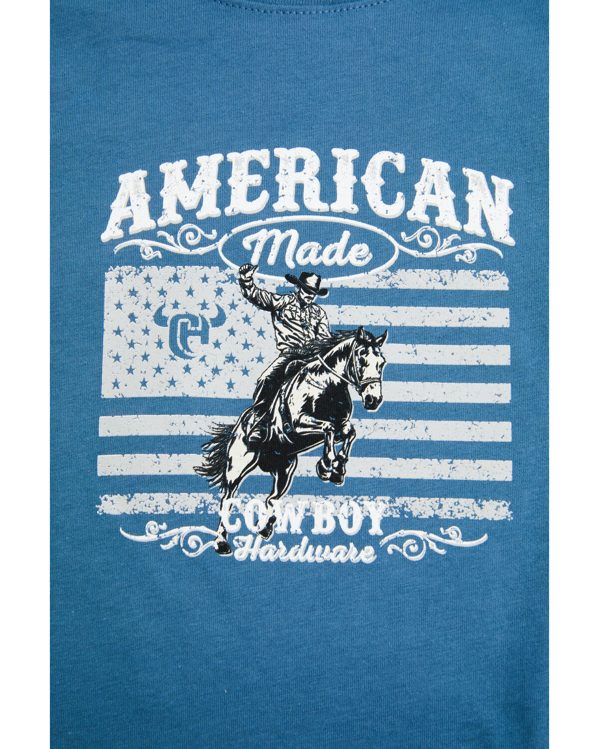 Image #2 - Cowboy Hardware Toddler Boys' American Made Short Sleeve Graphic T-Shirt, Blue, hi-res