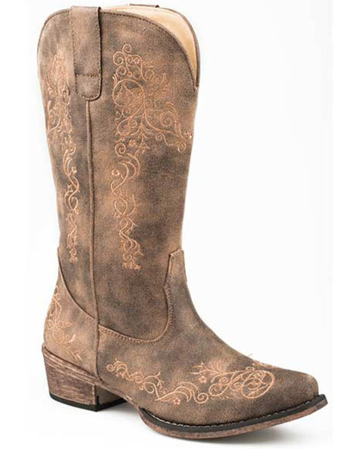 Image #1 - Roper Women's Vintage Brown Western Boots - Snip Toe, Brown, hi-res
