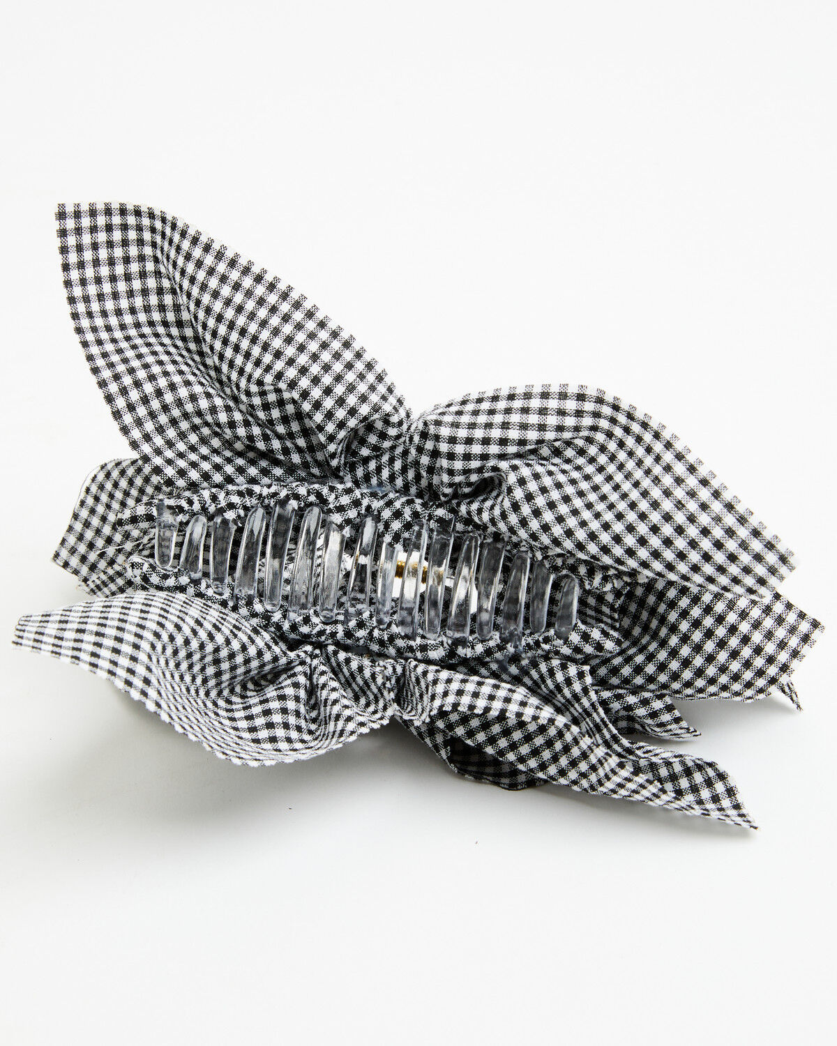 Image #3 - Shyanne Women's Gingham Fabric Claw Clip, Black, hi-res