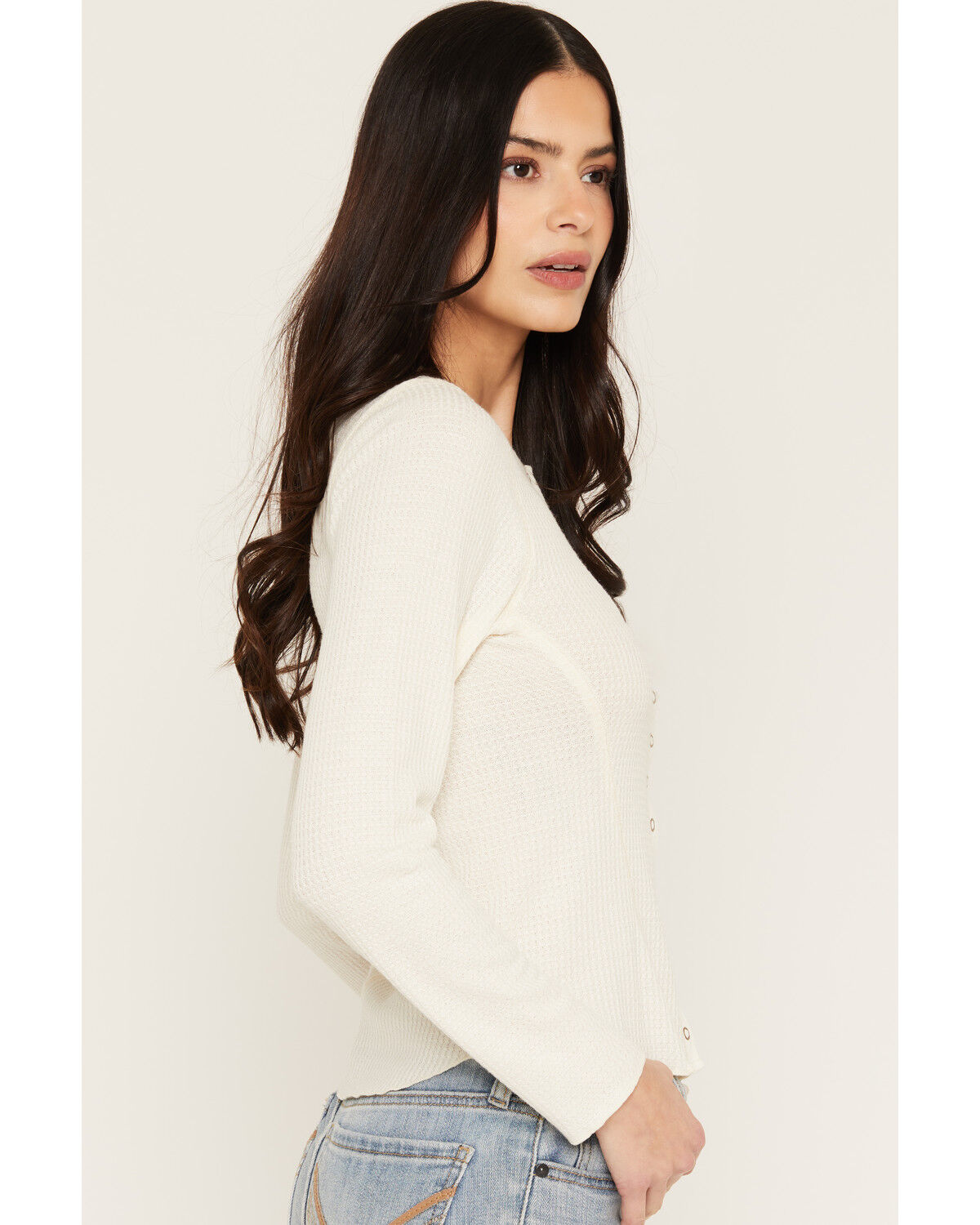 Image #2 - Idyllwind Women's Norwood Thermal Long Sleeve Top, Cream, hi-res