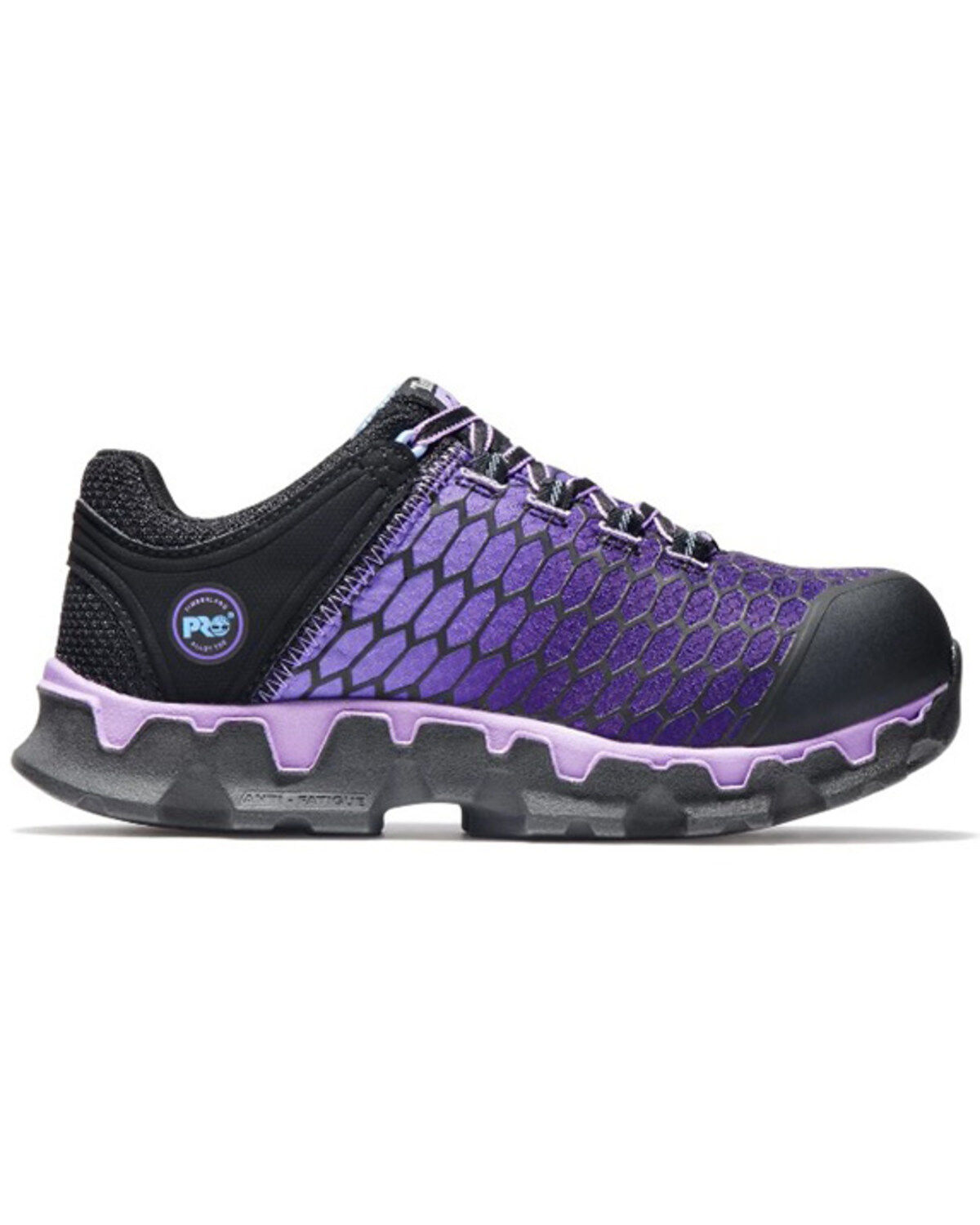 Image #2 - Timberland Women's Powertrain Work Shoes - Alloy Toe, Black, hi-res