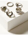 Image #1 - Shyanne Women's Soleil Squash Blossom Ring Set - 5 Piece, Silver, hi-res