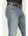 Image #2 - Ariat Men's M4 Corralitos Louis Light Wash Relaxed Bootcut Rigid Denim Jeans, Light Wash, hi-res