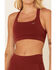 Image #3 - Shyanne Women's Solid Riding Sports Bra, Chocolate, hi-res