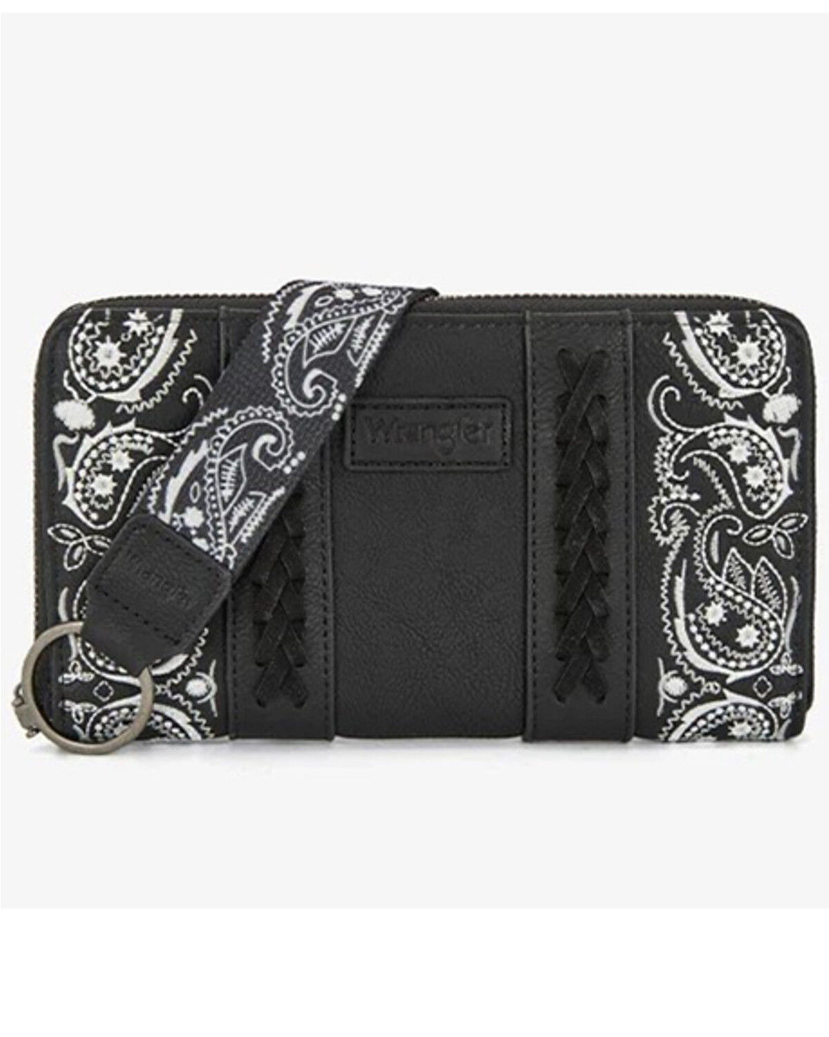 Wrangler Women's Bandana Paisley Wallet, Black, hi-res