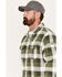 Image #2 - Hawx Men's FR Midweight Plaid Print Long Sleeve Button-Down Work Shirt - Big & Tall, Olive, hi-res