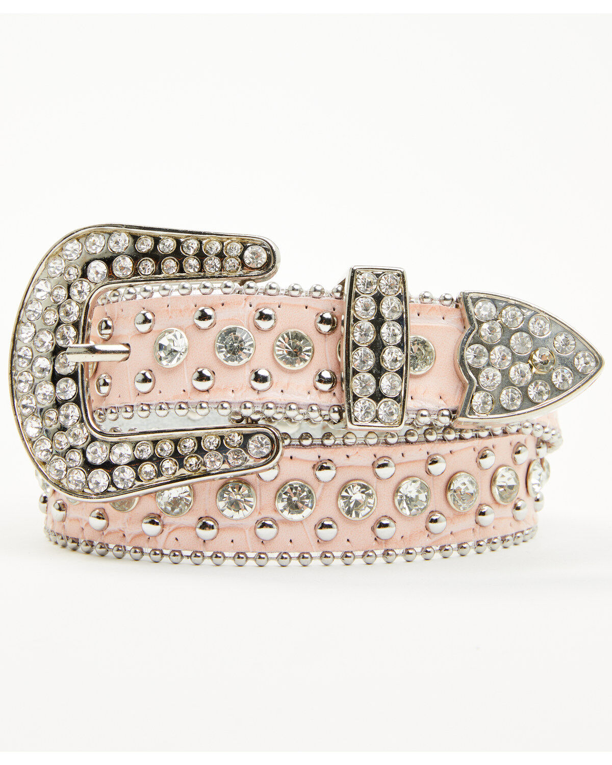 Shyanne Girls' Embellished Bling Belt, Pink, hi-res