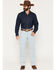 Image #1 - Wrangler Men's 13MWZ Toughlite Light Wash Cowboy Cut Straight Stretch Denim Jeans, Light Wash, hi-res
