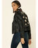 Image #1 - Mauritius Leather Women's Christy Scatter Star Leather Jacket, Black, hi-res