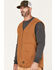 Image #2 - Hawx Men's Weathered Canvas Sherpa Lined Vest, Rust Copper, hi-res