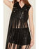 Image #3 - Azalea Wang Women's Arden Faux Leather Long Fringe Moto Vest, Black, hi-res