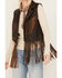 Image #3 - Cripple Creek Women's Open Front Fringe Vest , Dark Brown, hi-res