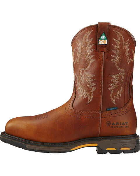 Image #7 - Ariat Men's WorkHog® H2O CSA Work Boots - Composite Toe, Copper, hi-res