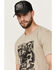 Image #2 - Moonshine Spirit Men's Skull Scene Short Sleeve Graphic T-Shirt , Tan, hi-res