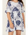 Image #3 - Wrangler Girls' Bandana Print Short Sleeve Dress, Light Blue, hi-res