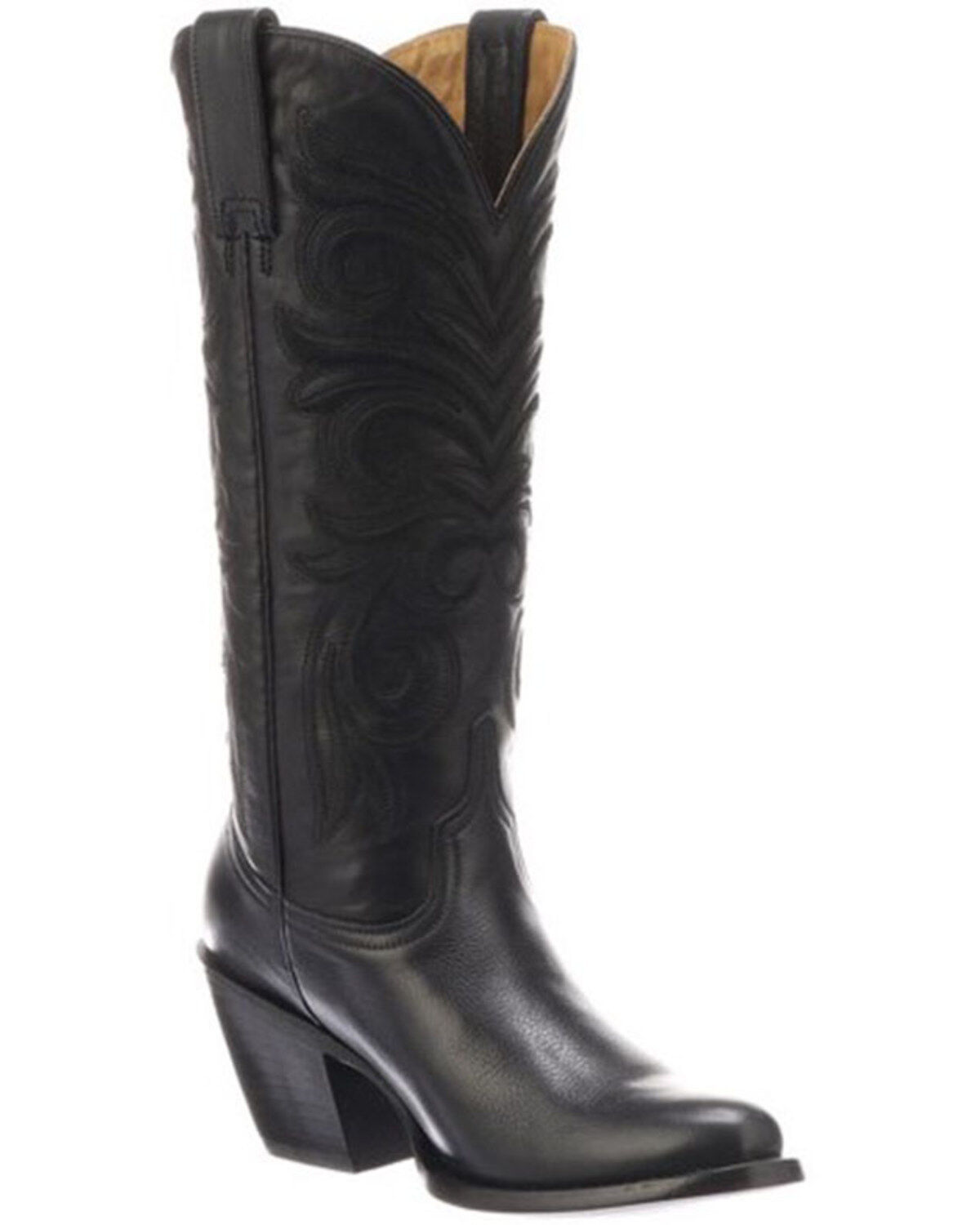 Image #1 - Lucchese Women's Laurelie Western Boots - Round Toe, Black, hi-res