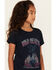 Image #2 - Shyanne Girls' Wild Hearts Short Sleeve Graphic Tee, Indigo, hi-res