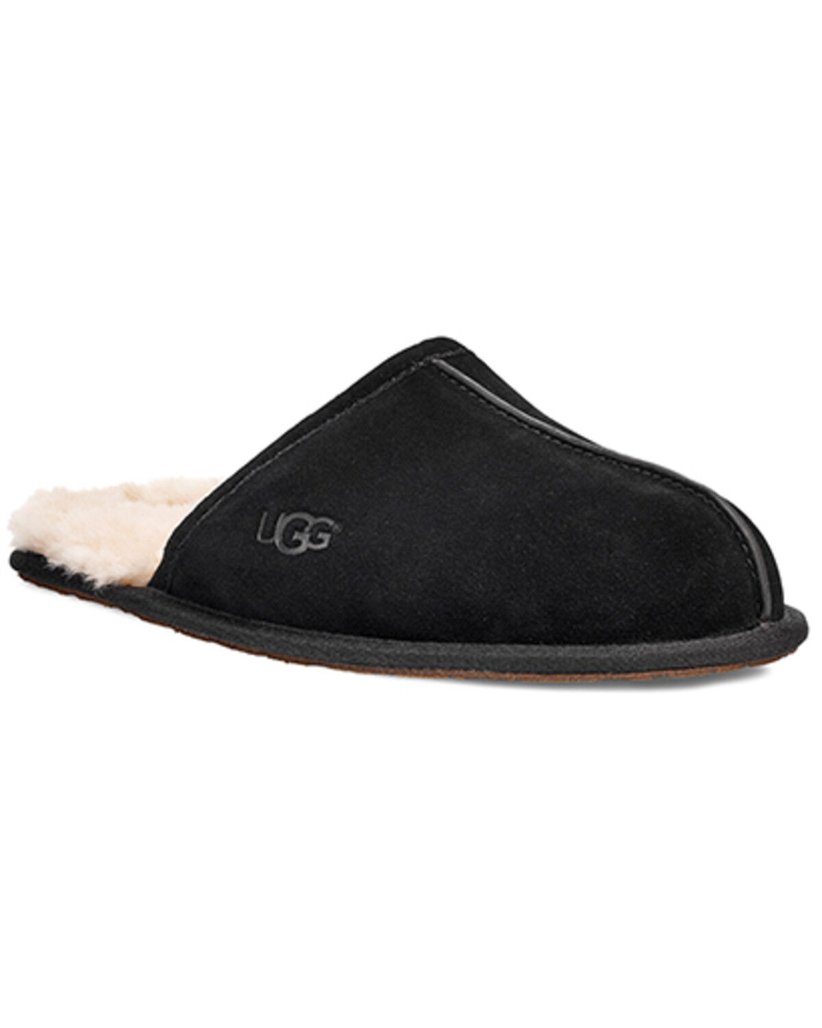 Image #1 - UGG Men's Scuff Suede House Slippers, Black, hi-res