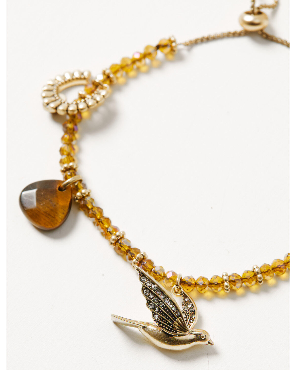 Image #2 - Lainey Wilson Women's Peace Taupe Charm Bracelet, Gold, hi-res