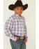 Image #1 - Ariat Boys' Boston Plaid Print Long Sleeve Button Down Western Shirt, White, hi-res