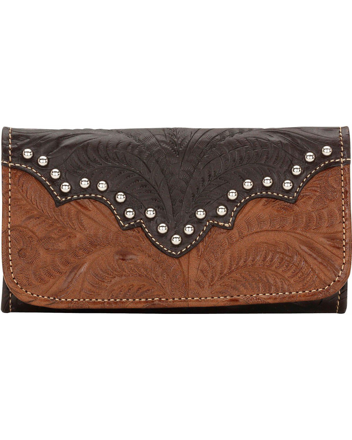 Image #1 - American West Annie's Secret Tri-Fold Wallet, Antique Brown, hi-res