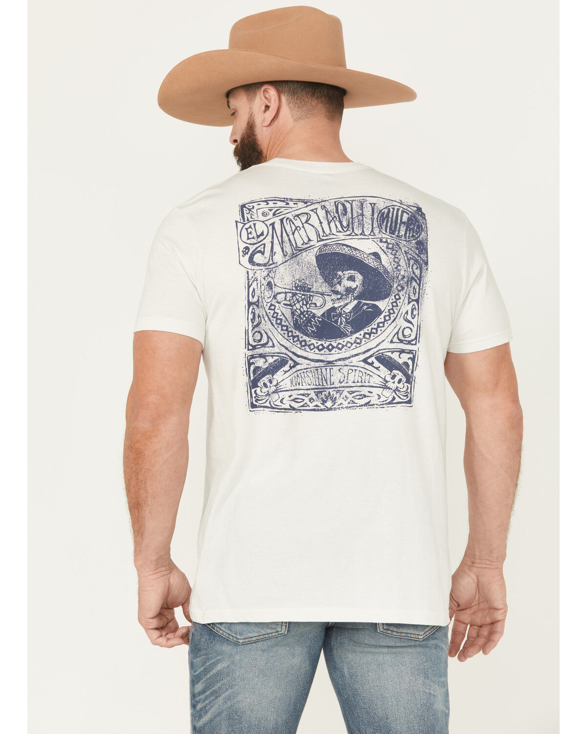 Image #1 - Moonshine Spirit&reg; Men's EL Mariachi Short Sleeve Graphic T-Shirt, Ivory, hi-res