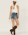 Image #3 - Cleo + Wolf Women's Vintage Carpenter Shorts, Dark Wash, hi-res