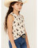 Image #2 - Wrangler Girls' Rodeo Print Sleeveless Tank , Tan, hi-res