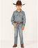 Image #1 - Cody James Boys' Clovehitch Light Wash Stretch Slim Straight Jeans, Light Wash, hi-res